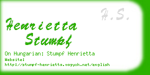 henrietta stumpf business card